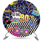 Aperturee - Back To The 90s Disco Musical Round Party Backdrop
